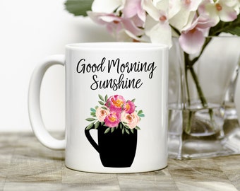 Good morning coffee mug eye lashes coffee mug cute coffee