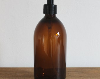 Amber Brown Glass Bottle Soap Dispenser Bottle 250ml, 300ml, 500ml and 1000ml