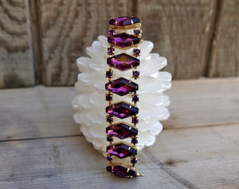 Vintage Amethyst Rhinestone Bracelet