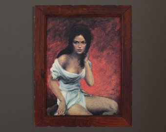 1960s “Broken Silence” Retro Framed Textured Print