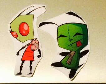 Invader Zim Sticker or Token Set