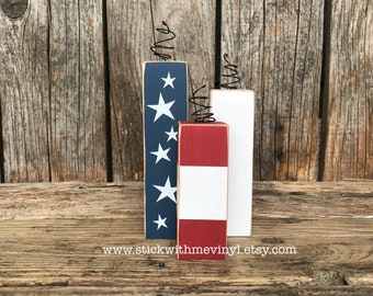 Wood fireworks, 4th of july blocks, wood Firecrackers, 4th of july decor, wooden fireworks, fourth of july, fourth of july decor, july 4