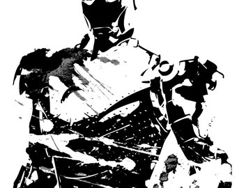 Iron Man Grunge Ink Print