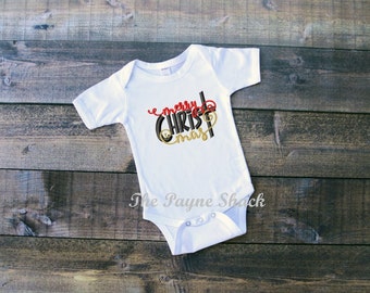Take Home Outfit, Baby Girl Onesie, Newborn Onesie, Merry Christ Mas, Newborn Baby Girl Clothes, Embroidery