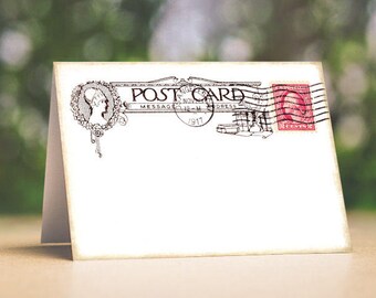 Wedding Place Cards Vintage Style Postcard Tent Style Place Cards or Table Place Cards #102