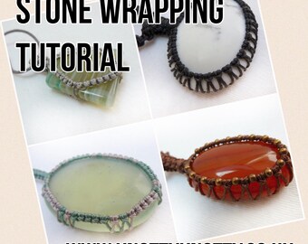 TUTORIAL Macrame Stone Wrapping / Macrame Stone Tying / Knotty Knotty Macrame