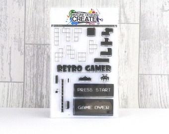 Retro Gamer A6 stamp set