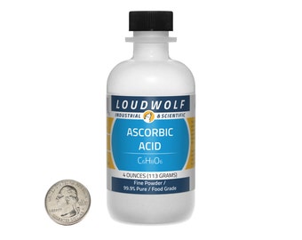 Ascorbic Acid "Vitamin C" / 4 Ounces / Fine Powder / Food Grade / 99.9% Pure / Same Day Shipping