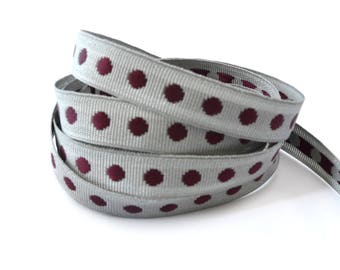 Woven with 10 mm polka dots Ribbon