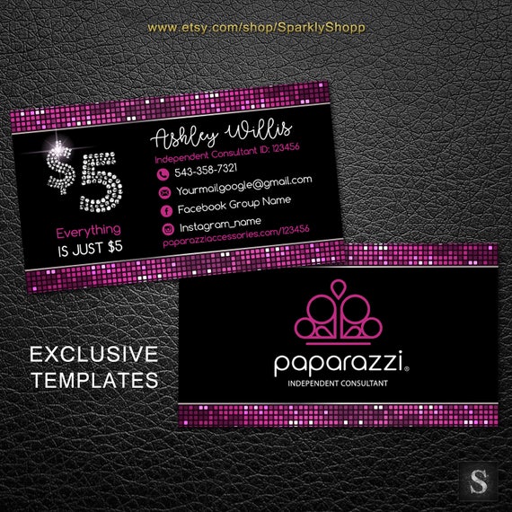 paparazzi business cards