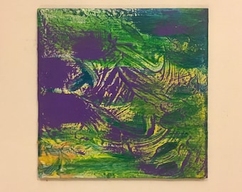 8 inches x 8 inches "Jungle Jive" Acrylic on Tile