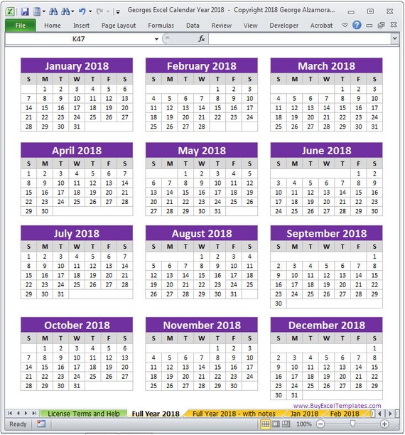 5 year calendar planner