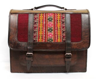 SALE 15% OFF* Genuine Leather Briefcase, Leather Messenger Bag, Leather Satchel, Shoulder Bag, Vintage briefcase, brown briefcase