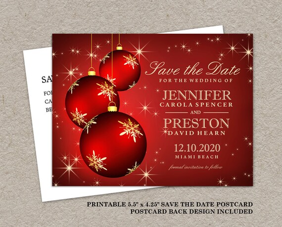 christmas party save the date cards