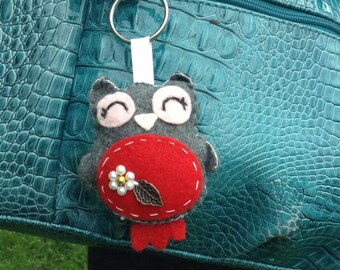 Felt Owl Plush Keychains - Owl Keychains - Plush Keychains - Felt Plush Keychains - Owl Plush Keychains - Kawaii Owl Keychains