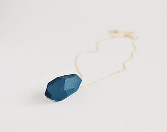 Tear Drop Faceted Porcelain Necklace