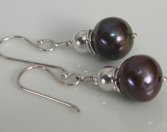 Freshwater Pearls with Sterling Silver findings.