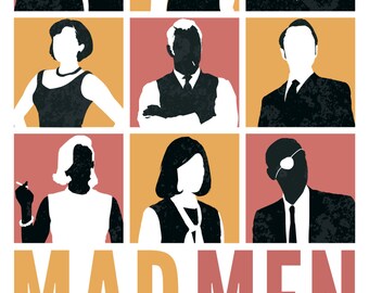 Mad Men Illustrated Poster Art Print