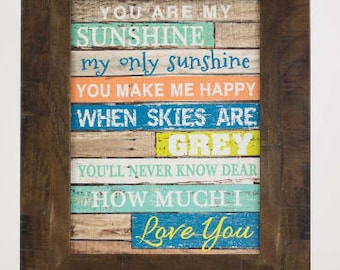 You Are My Sunshine Light Blocking Decor Framed Picture