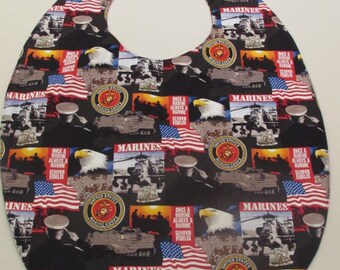 Small Adult Clothing Protector Bib US Marines pattern (#695)