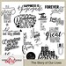 Digital and Printable Overlay Word Art Set - Instant Download - The Story of Our Lives