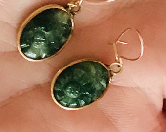 14k and 10k Serpentine earrings