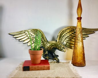 Vintage Metal Cast Brass Eagle