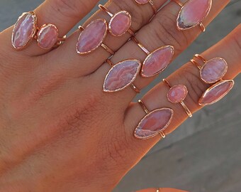Rhodochrosite Ring // Rhodochrosite Copper Ring // Rhodochtosite Rose Gold Ring