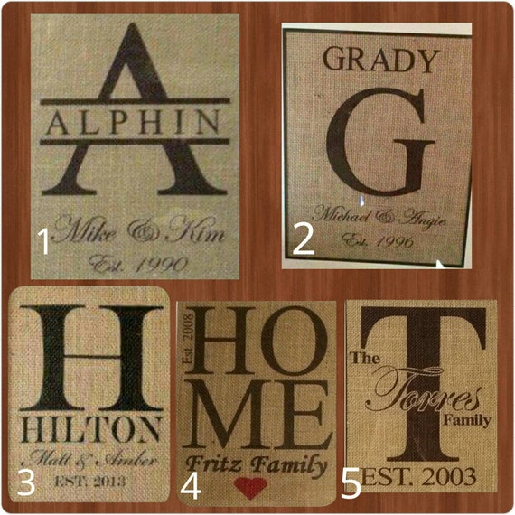 Burlap Wall Hanging (without frame)