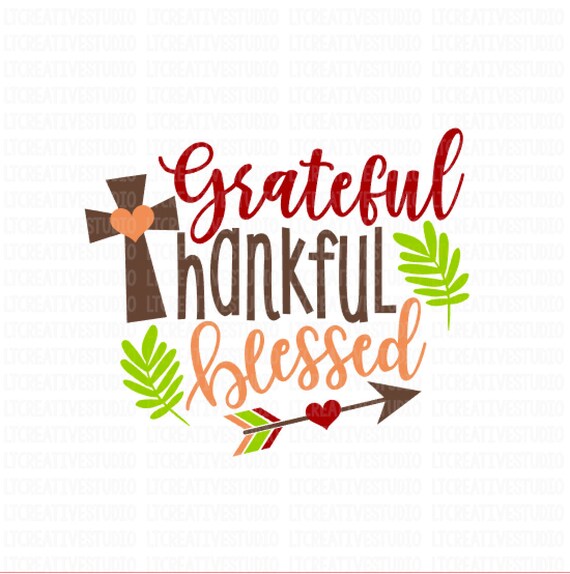 Download Grateful Thankful And Blessed SVG Fall SVG Autumn SVG