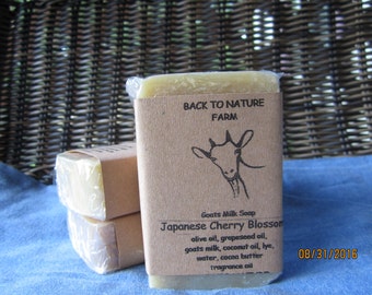Handmade Japanese Cherry Blossom Goats Milk Soap