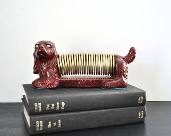 Vintage Ceramic Dog Letter Holder