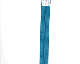 Closure 30cm zipper"plastic" non detachable blue