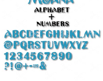 Moana SVG, DXF, PNG, Eps, Moana Cut Files, Moana Alphabet, Moana Clipart, Moana Vector, Moana Disney, Moana clip art, moana font