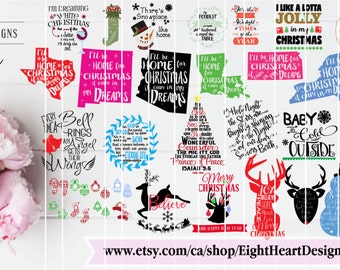 SALE ** Christmas SVG Sale over 45 Designs SVG Cut Ables Christmas Designs