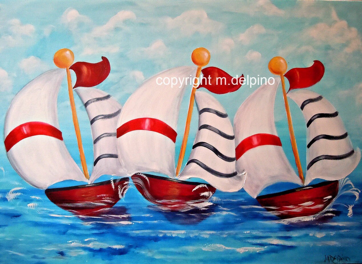 sailboat art nursery