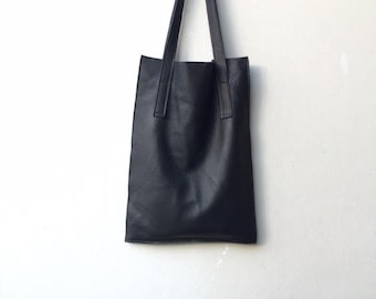 Black leather bag,Black leather tote bag,Black women bag,Black oversized bag,Black shopper bag
