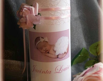 Personalised Christening/Baptism/Naming Day Candle