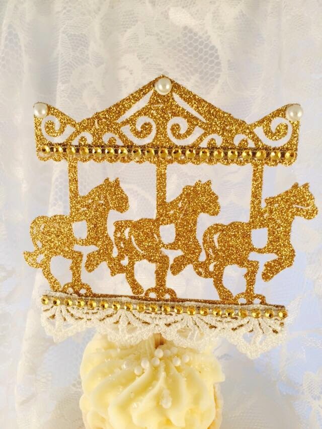 Carousel Cupcake Toppers Carousel Cake Topper Carousel
