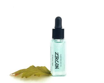 Zircon Clarifying Face Oil. Balancing Facial Moisturizer for Acne and Redness Prone Skin with Blue Tansy, Chamomile, Olive Squalane. Vegan