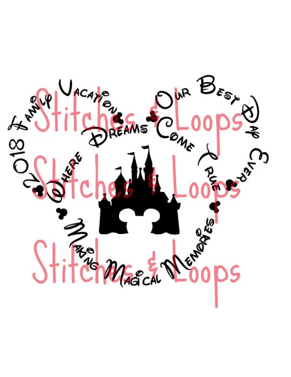 Disney Mickey Family Vacation 2018 Shirts SVG custom cut File