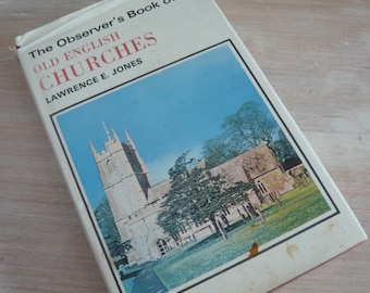 The Observer's Book Of Old English Churches 1973 Edition Pocket Guide Retro Vintage Mid Century