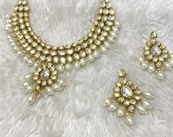 Indian necklace | Wedding Jewelry | White Indian Jewelry | Desi Jewelry | Indian Bridal Jewelry | Kundan Jewelry | Indian Wedding Jewelry