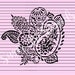 Henna paisley mehndi cake stencil SL20265