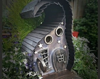 Old Creaky Witch on the hill birdhouse/bird house /handmade /Garden art /bird houses /birdhouses