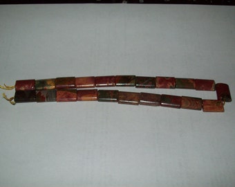 Red Creek Jasper Stone Beads- full strand
