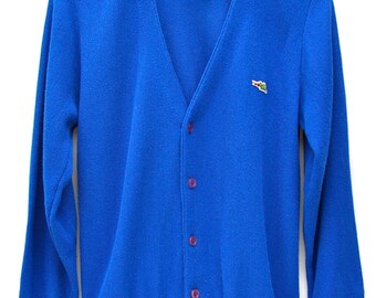 Men's Royal Blue Golf Cardigan