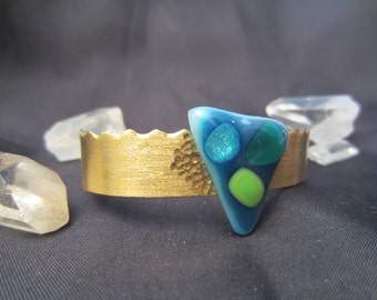 Riveted Glass Cuff