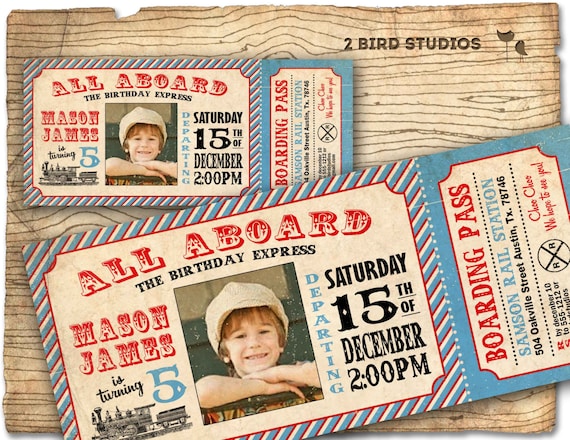 vintage train ticket template