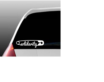 Safety Pin Solidarity Car Window Decal